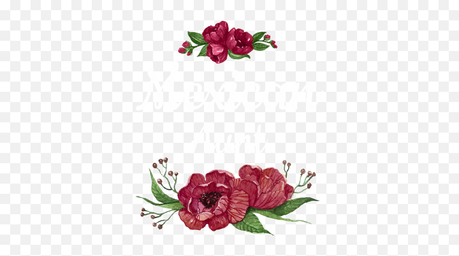 Red Flowers Mexican Aunt - Tshirt Floral Emoji,Mexican Flowers Png