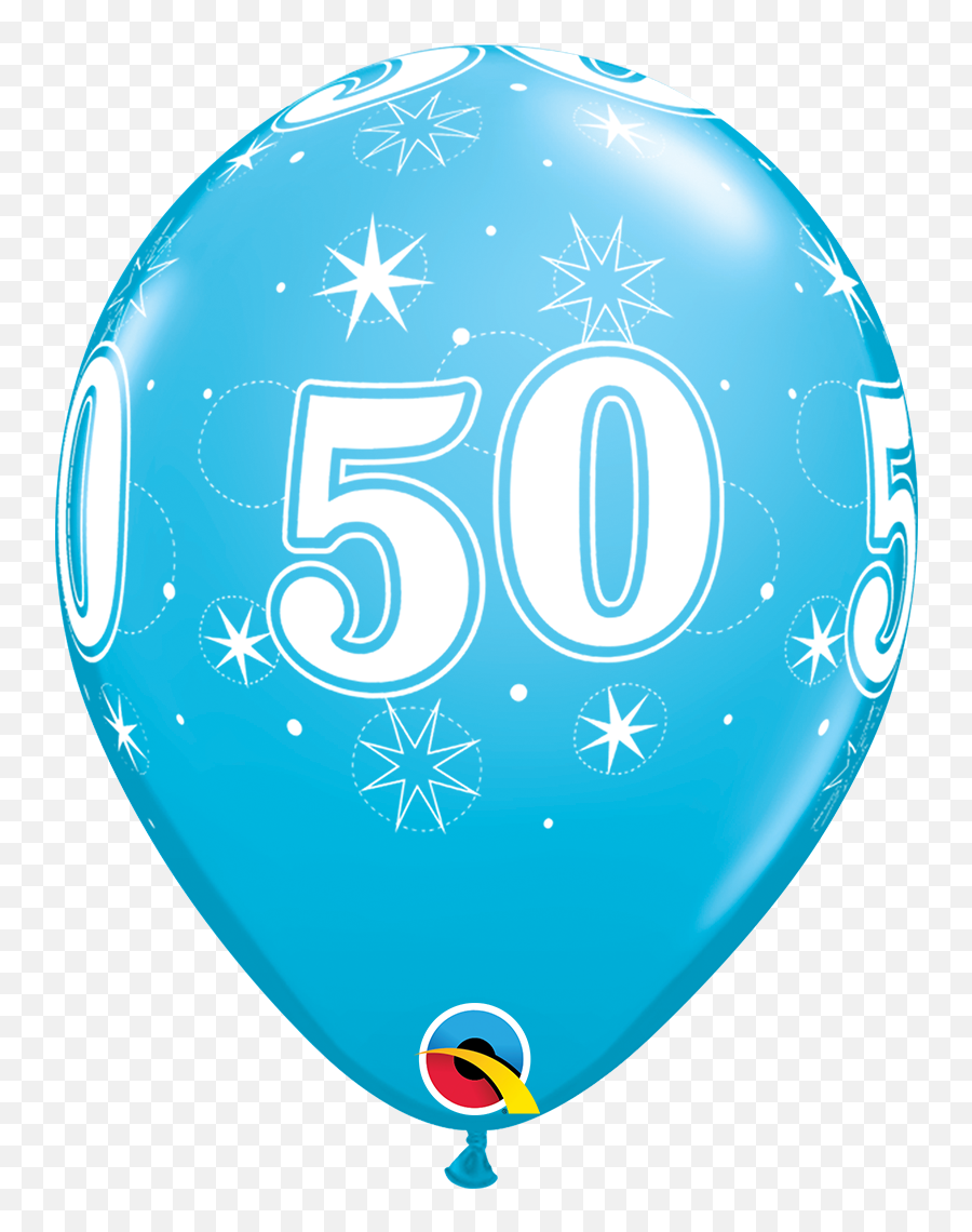 Robins Egg Blue 50th Birthday Latex Balloons - Blue 50th Happy Birthday Blue Balloon Png Emoji,Birthday Balloons Clipart