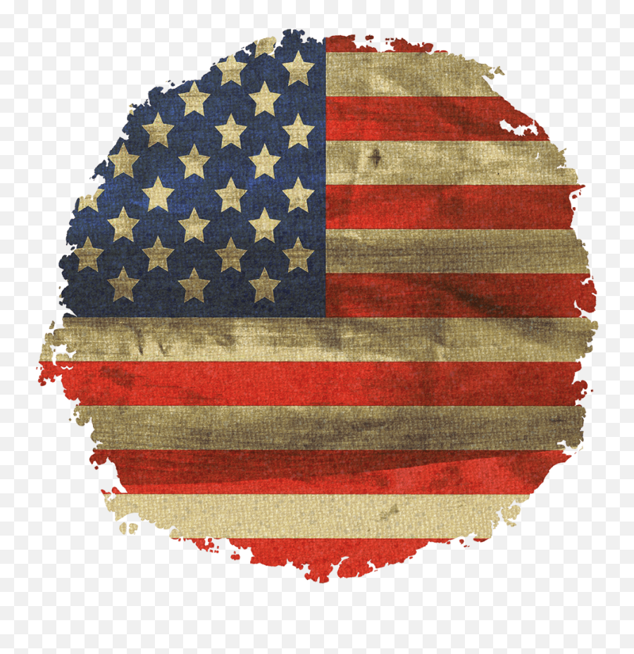 Vintage American Flag Sublimation Clipart Png Elements On Emoji,Us Flag Transparent Background