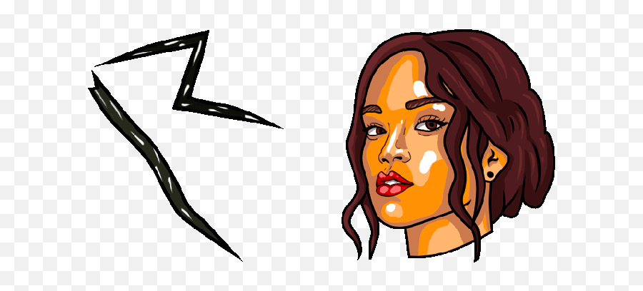 Rihanna Cute Cursor Emoji,Rihanna Png