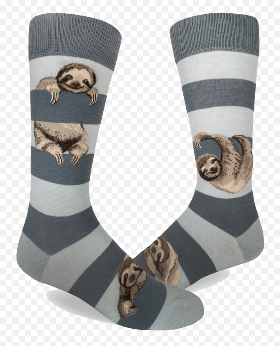 Sloth Stripe Menu0027s Crew Socks Emoji,Transparent Sloth
