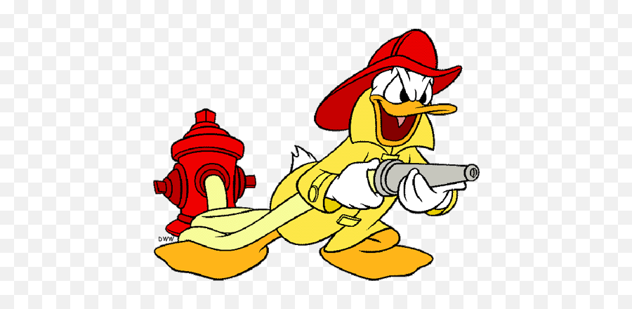 Donald Duck Clip Art Images - Donald Duck Fireman Emoji,Fireman Clipart