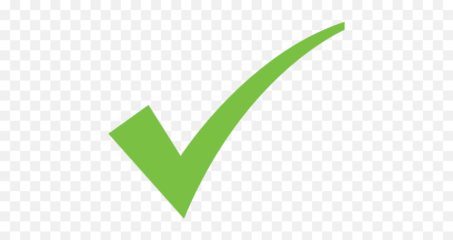 Curved Check Mark Icon - Feedback Tick Emoji,Check Mark Transparent