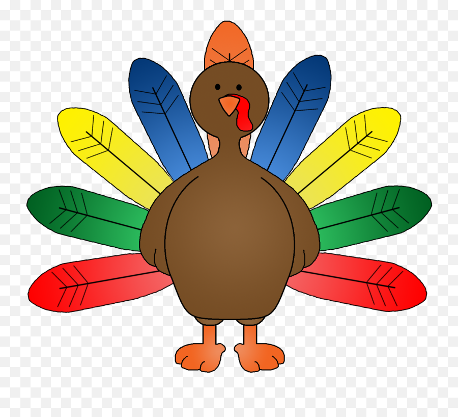 Graphics - Turkey Feathers Clipart Emoji,Happy Thanksgiving Clipart