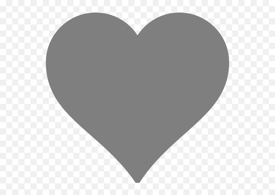Solid Black Heart Clipart - Grey Heart Transparent Black Transparent Heart Vector Emoji,Black Heart Clipart