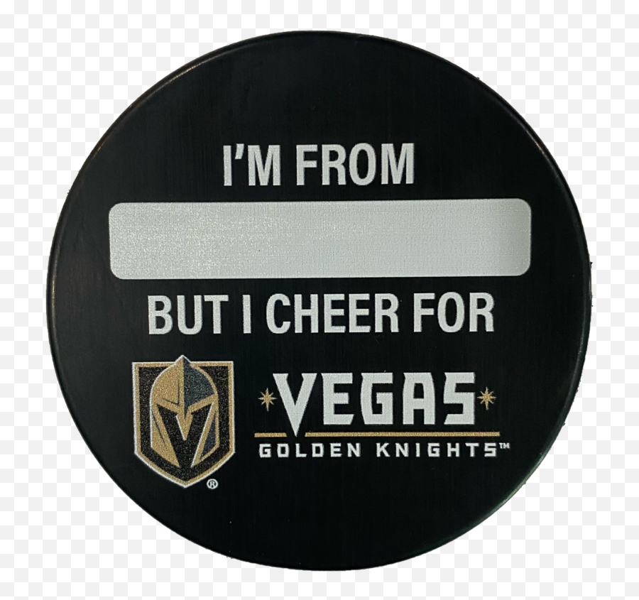 Vegas Golden Knights Puck - Solid Emoji,Vegas Golden Knights Logo