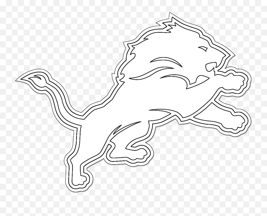 Detroit Lions Logo Coloring Page - Automotive Decal Emoji,Detroit Lions Logo