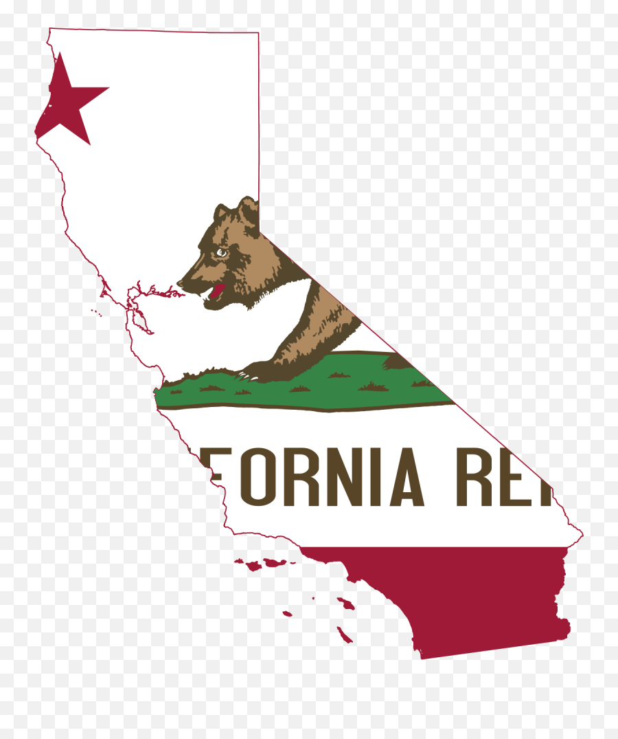 California - California Flag Map Emoji,California Png