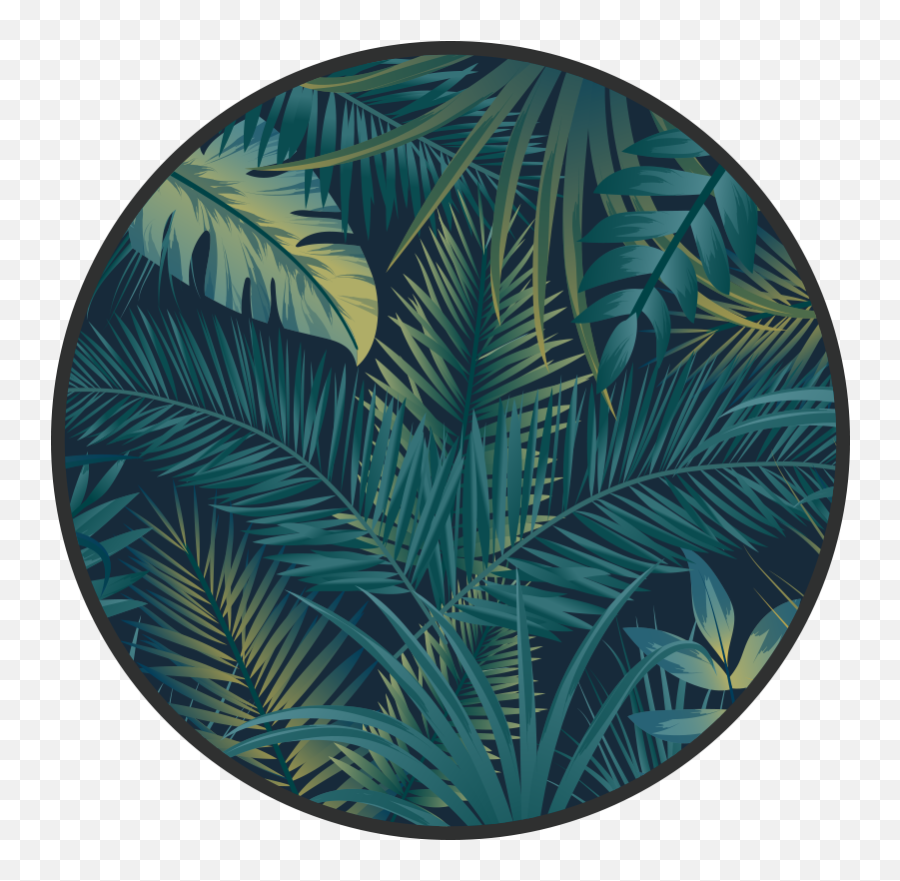 Tropical Leaves Vinyl Rug - Tropical Leaves Emoji,Tropical Leaf Png