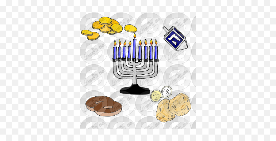 Hanukkah Picture For Classroom - Menorah Emoji,Hanukka Clipart