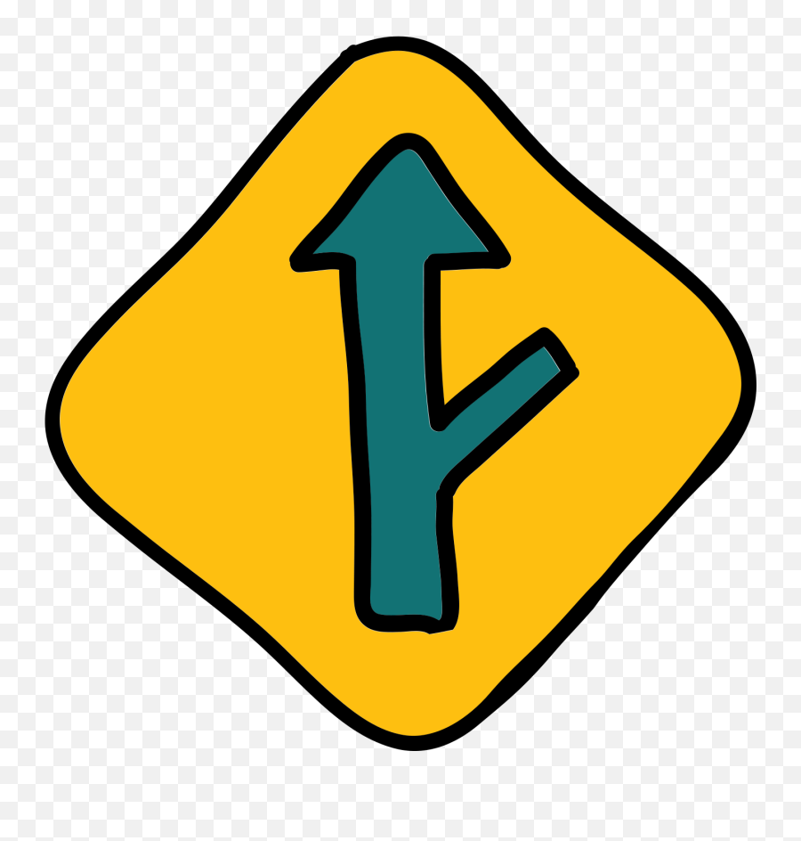 Winding Road Sign Png Clipart Emoji,Winding Road Clipart