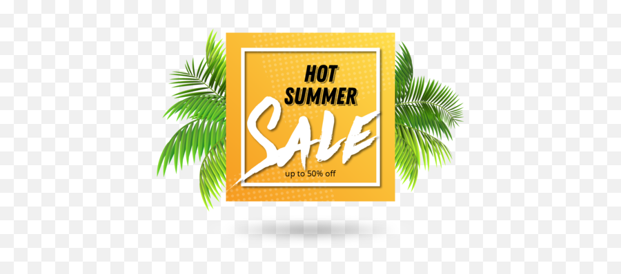 Tropical Hot Summer Sale Banner Design Template 672146 - Summer Sale Banner Design Png Emoji,Tropical Leaf Clipart