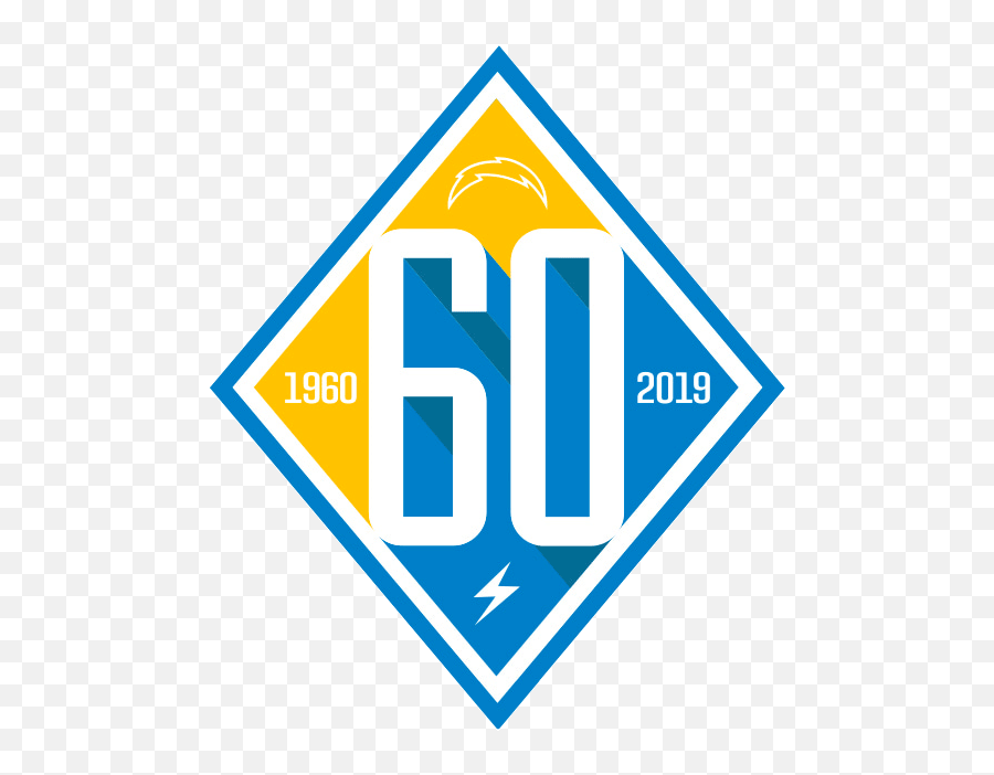 Los Angeles Chargers Anniversary Logo - Vertical Emoji,Chargers Logo