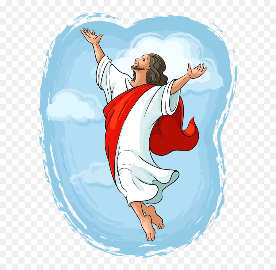 Download Hd Jesus Clipart Ascension Day - Jesus Lives Jesus Ascension Png Emoji,Jesus Clipart