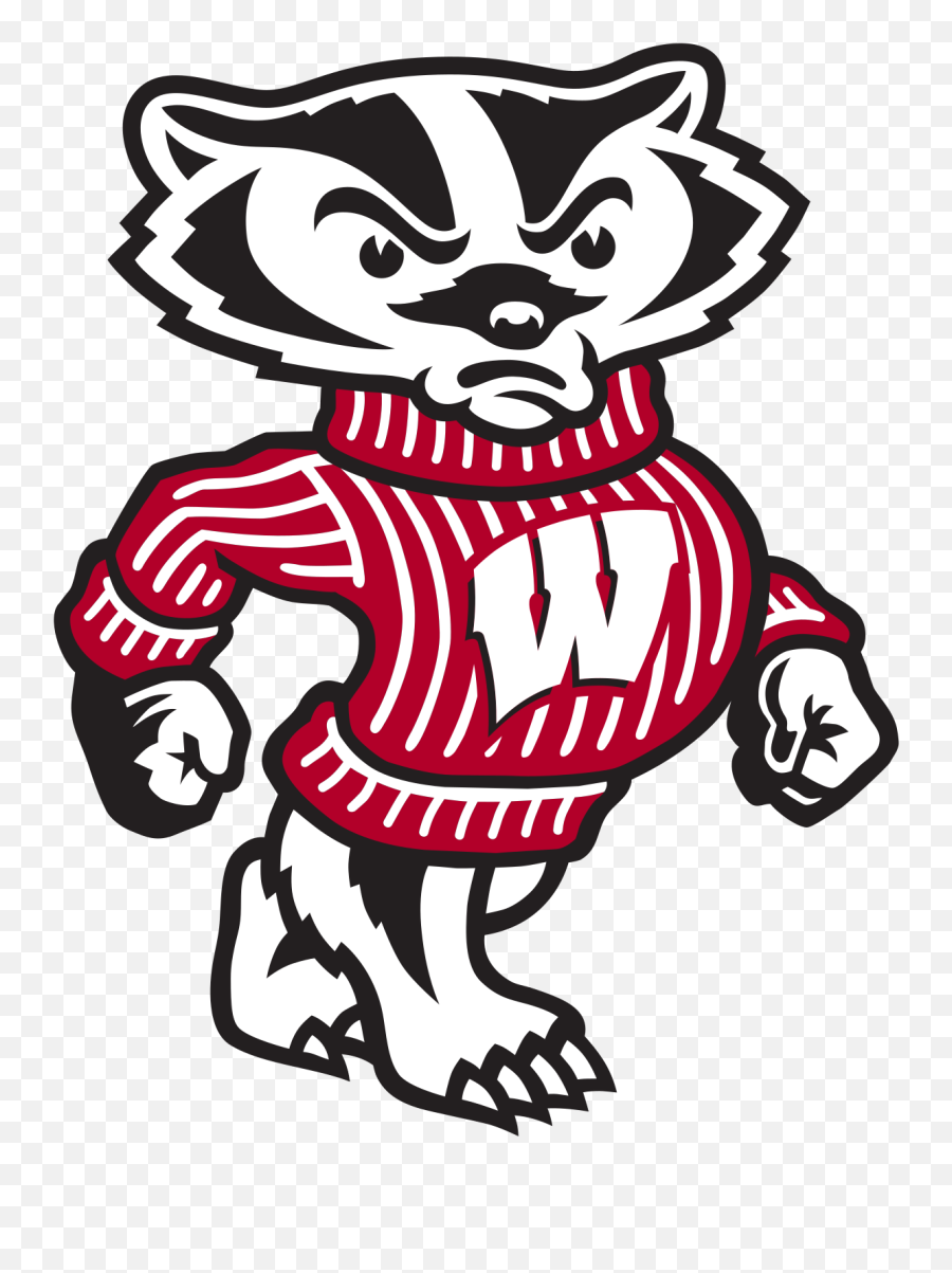 Library Of Wisconsin Badgers Logo Clip - University Of Wisconsin Mascot Emoji,Wisconsin Logo