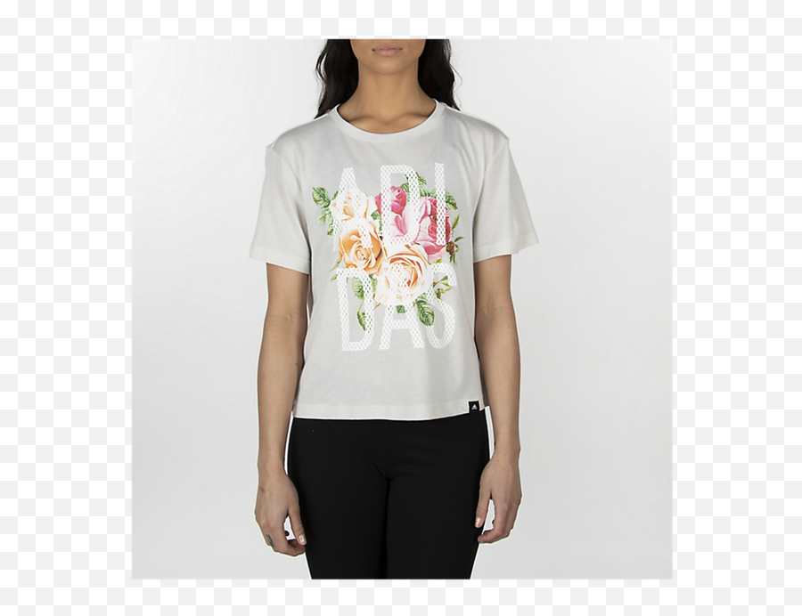 Adidas Flower Logo Shirt Shop Clothing U0026 Shoes Online Emoji,Adidas Logo T Shirt