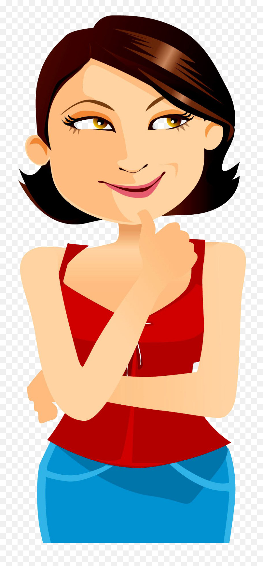 Thinking Woman Png Image Free Download - Portable Network Graphics Emoji,Woman Png