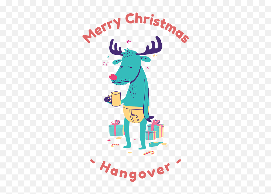 Hangover Funny Christmas Gift For Bff Friend Xmas Party Pun Holiday Drunk Reindeer Duvet Cover Emoji,Transparent Funny
