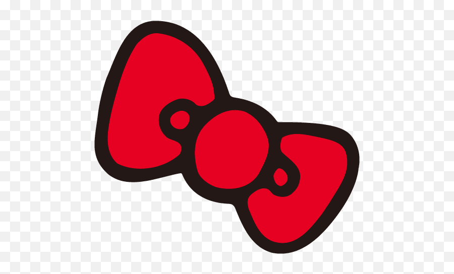 Hello Kitty Red Bow Clipart - Novocomtop Hello Kitty Bow Cartoon Emoji,Hello Clipart