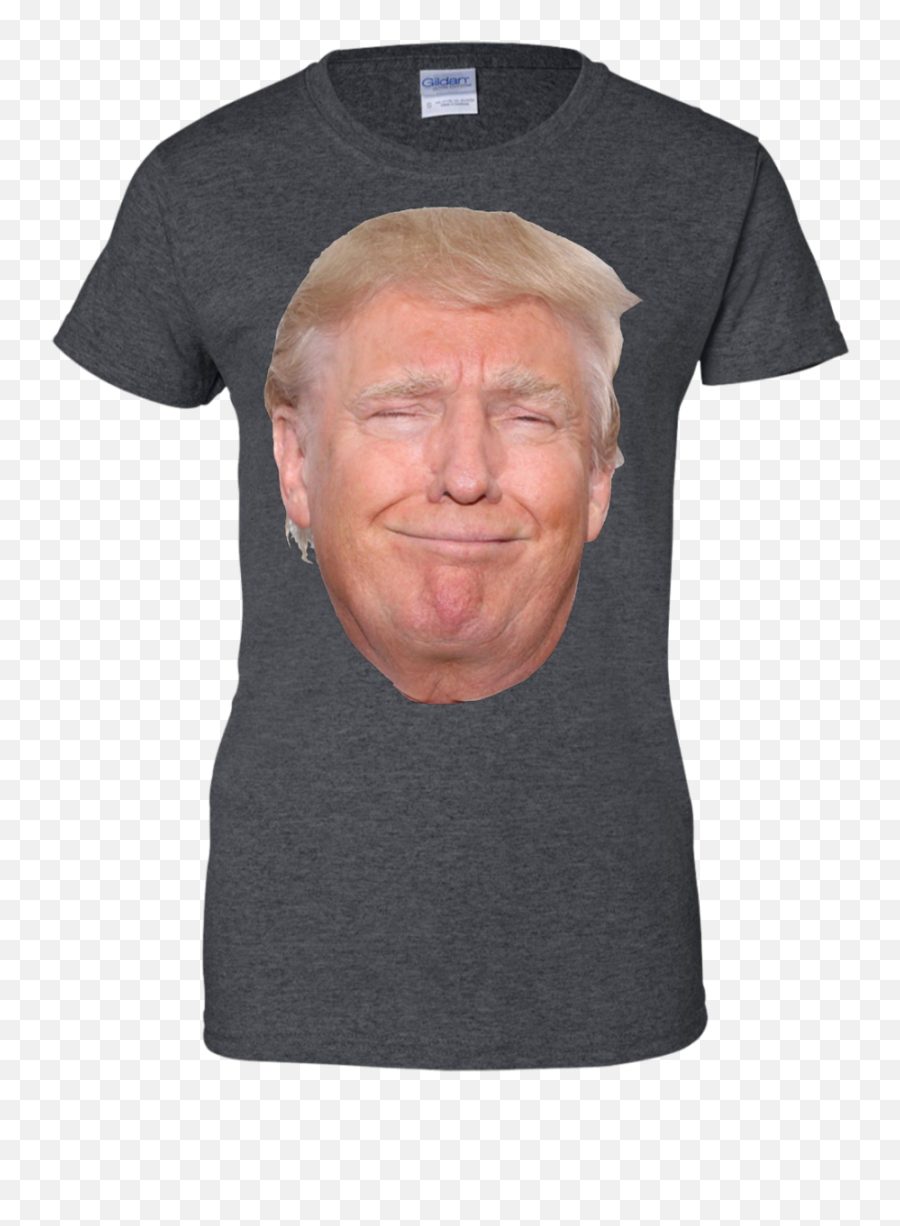 Donald Trump Head Funny Smiling Face T - Shirt U2013 Shirt Design Emoji,Trump Face Png