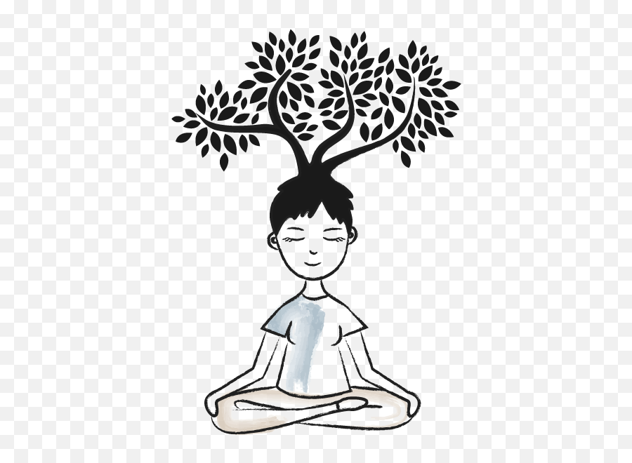 Mindfulness Clipart Black And White Png - Breathing Clip Art Black And White Emoji,Meditation Clipart