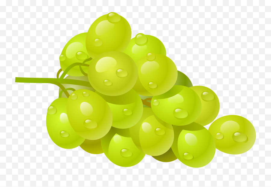 Clipart Fruit Green Fruit Clipart - Transparent Background Green Grapes Clipart Emoji,Fruit Clipart