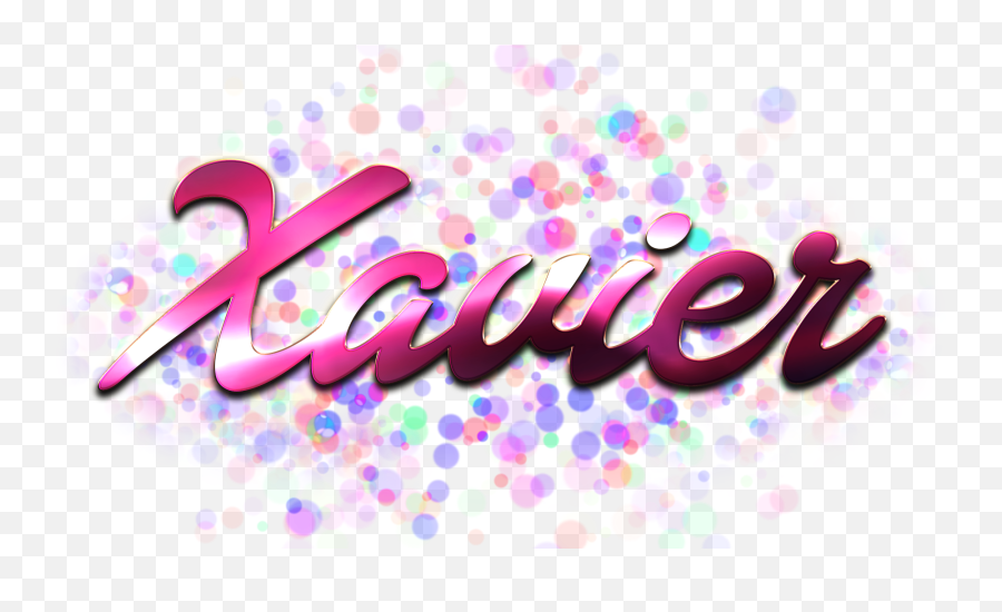 Xavier Name Logo Bokeh Png - Graphic Design Transparent Png Dot Emoji,Xavier Logo
