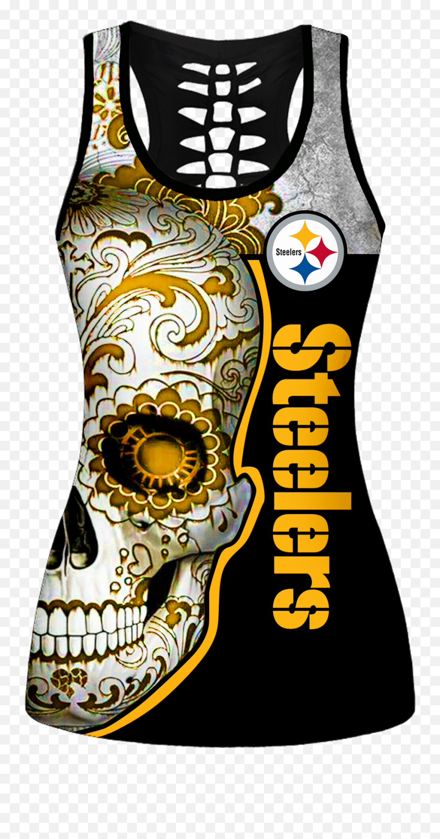 Combo Pittsburgh Steelers New Hollow Tanktop U0026 Legging Set Outfit B1038 - Steelers Emoji,Pittsburg Steelers Logo