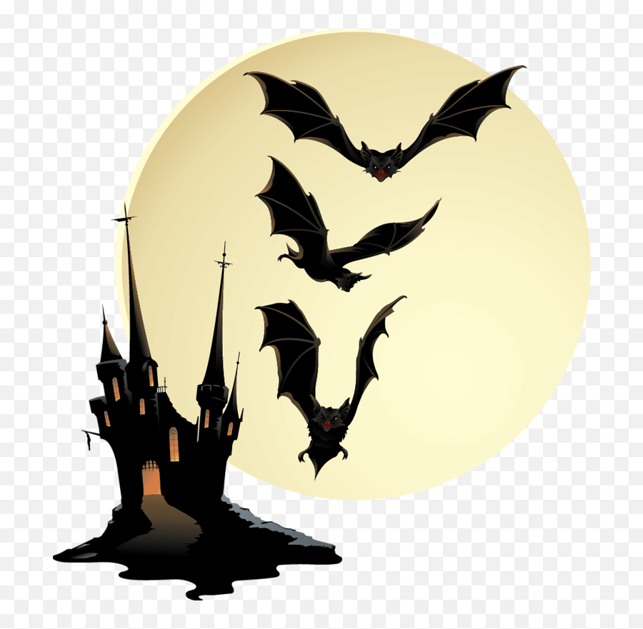 Bat Vector Graphics Halloween Clip Art - Free Bat Vector Png Haunted Castle Clipart Emoji,10 Commandments Clipart