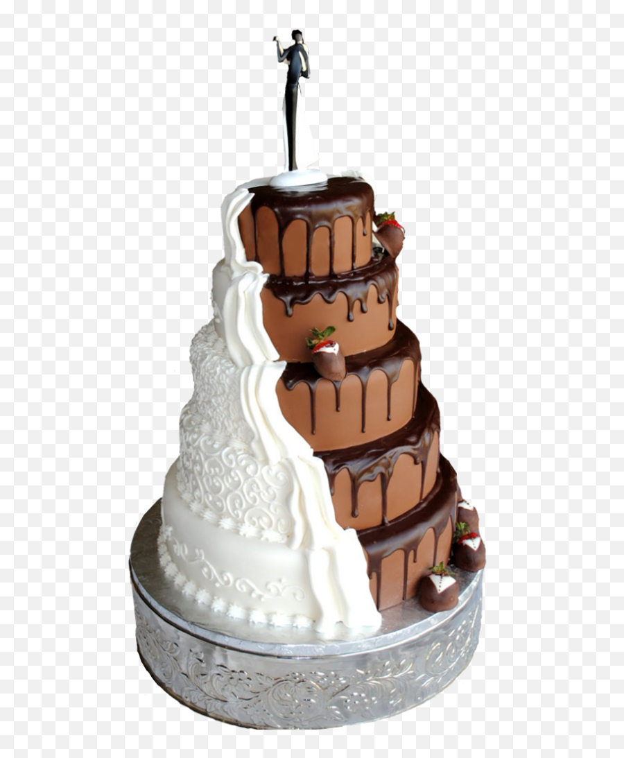 Download Wedding Cakes - Half And Half Wedding Cake Full Happy Birthday Cake Rishabh Emoji,Wedding Cakes Clipart