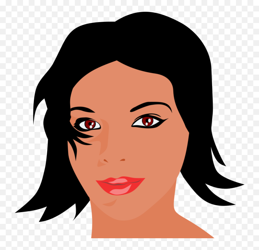 Free Female Face Cliparts Download - Women With Black Hair Clip Art Emoji,Face Clipart