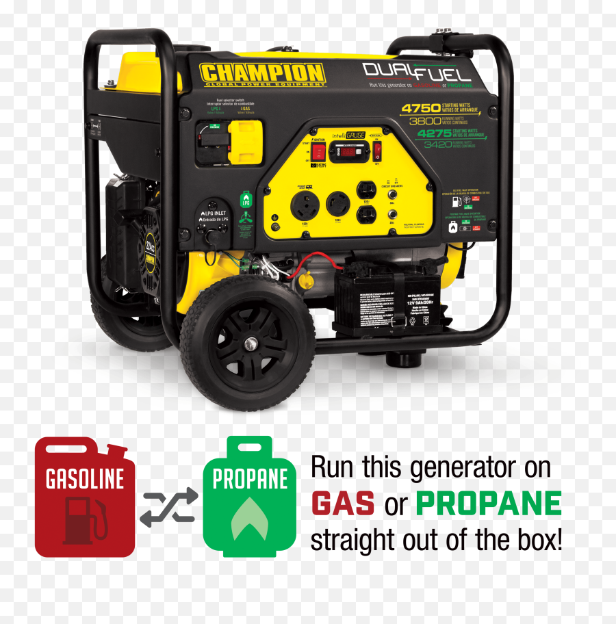 Champion Power Equipment 47503800 Watt Dual Fuel Rv Ready Portable Generator With Electric Start Emoji,Star Wars Logo Generator