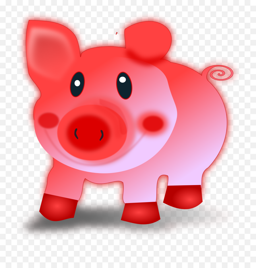Pig Clipart - Red Pig Cartoon Emoji,Pig Clipart