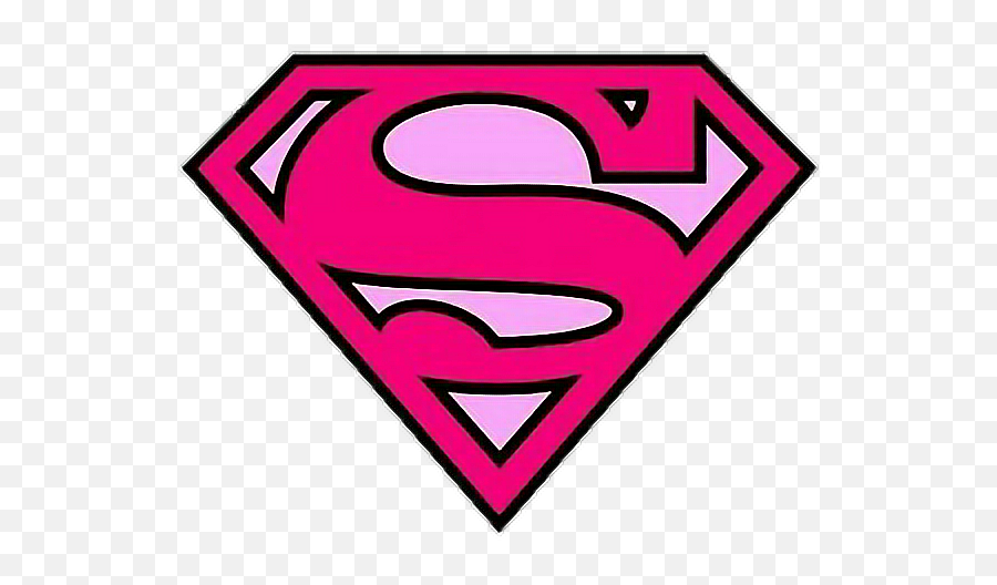 Superman Pink S Superhero Logo Sticker By Kris Smith - Superhero Logo Emoji,Superhero Logo