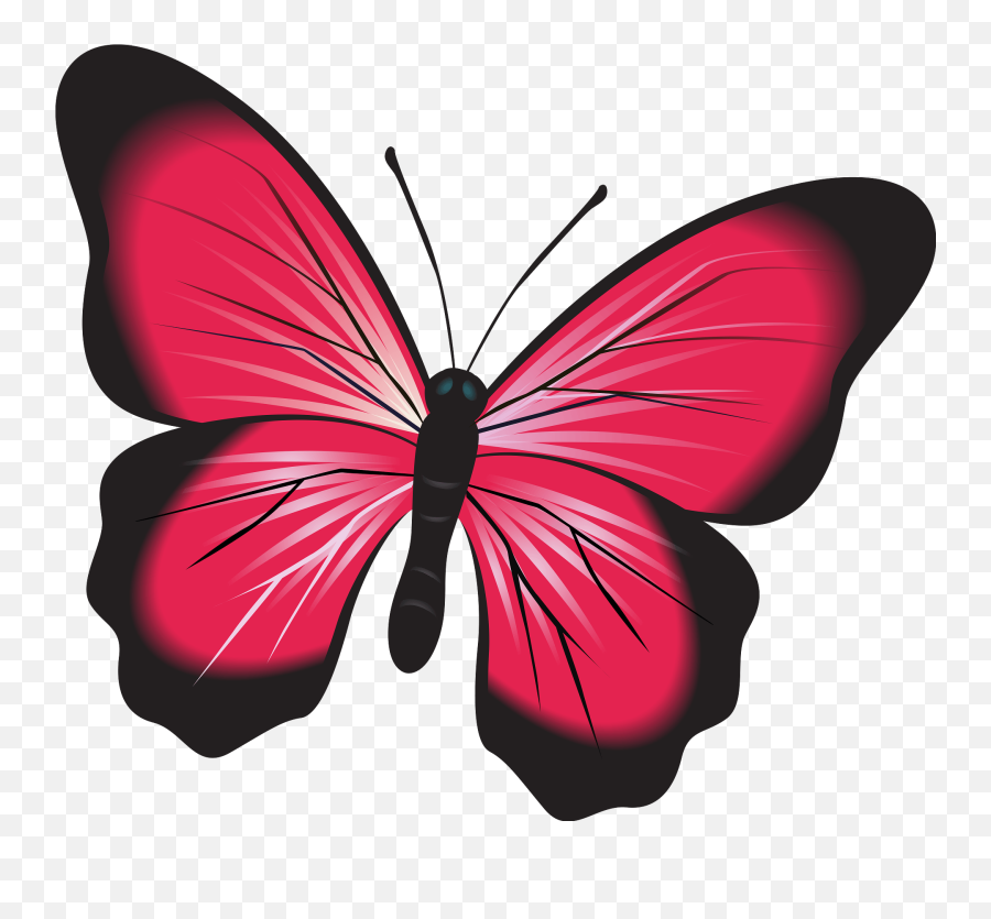 Pink Butterfly Clipart - Pink Butterfly Clipart Emoji,Butterfly Clipart