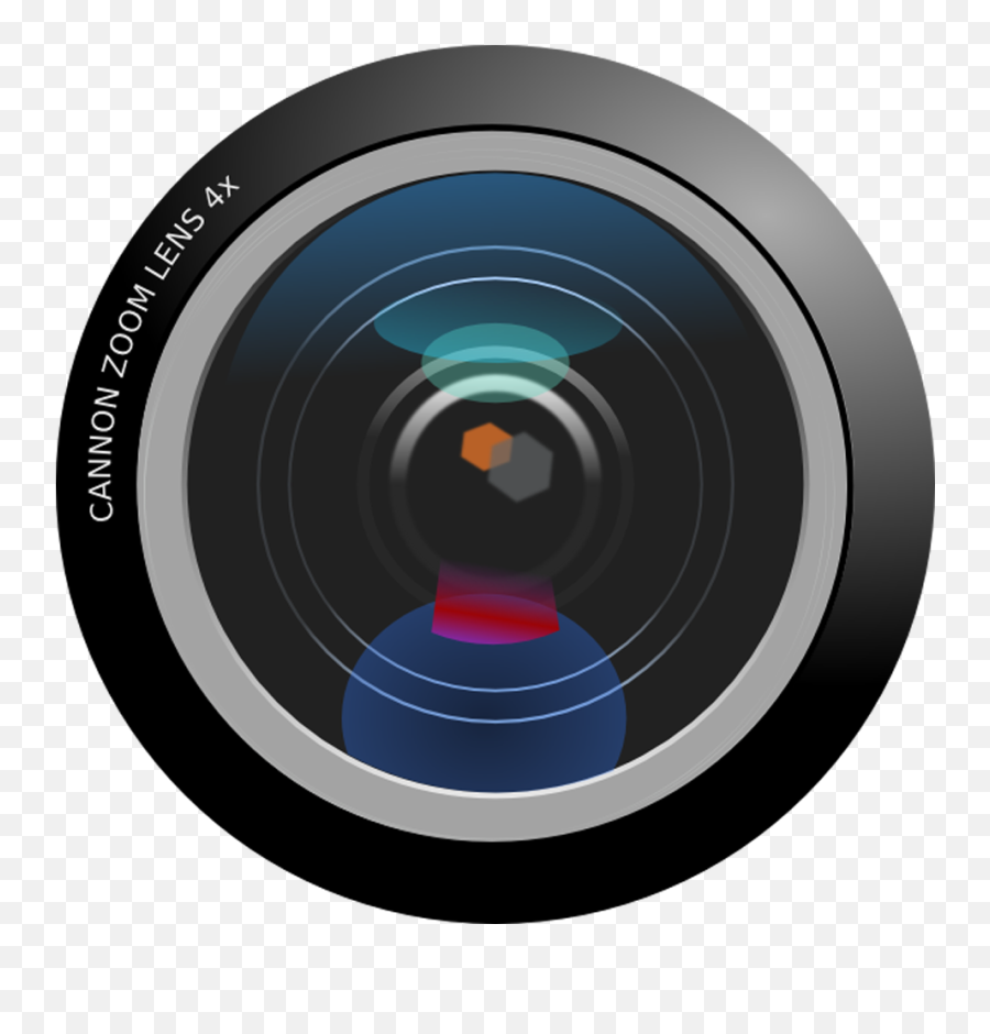 Camera Lens Clip Art At Clkercom - Vector Clip Art Online Camera Lenses Emoji,Cannon Clipart