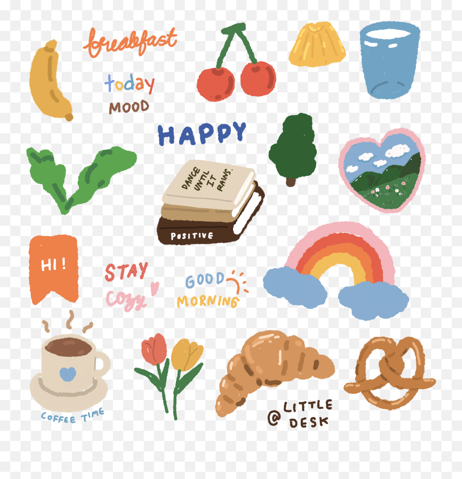 Seni Ilustrasi Seni Jurnal - Sticker Goodnote Png Emoji,Aesthetic Stickers Png