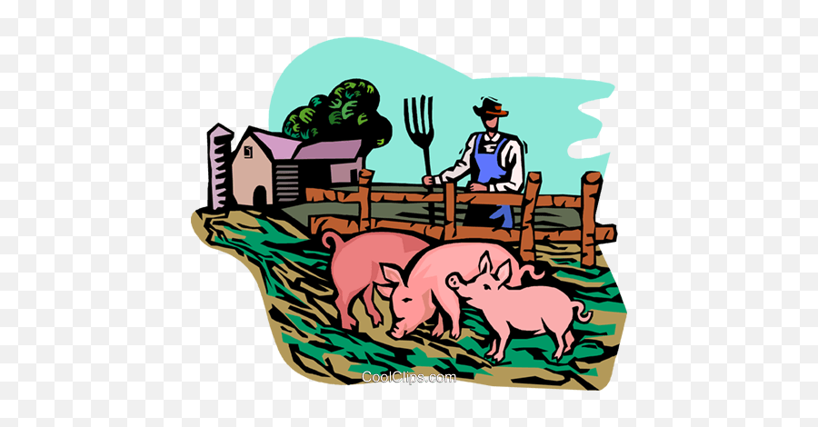 Pig Farming - Pig Farm Clipart Emoji,Farm Clipart