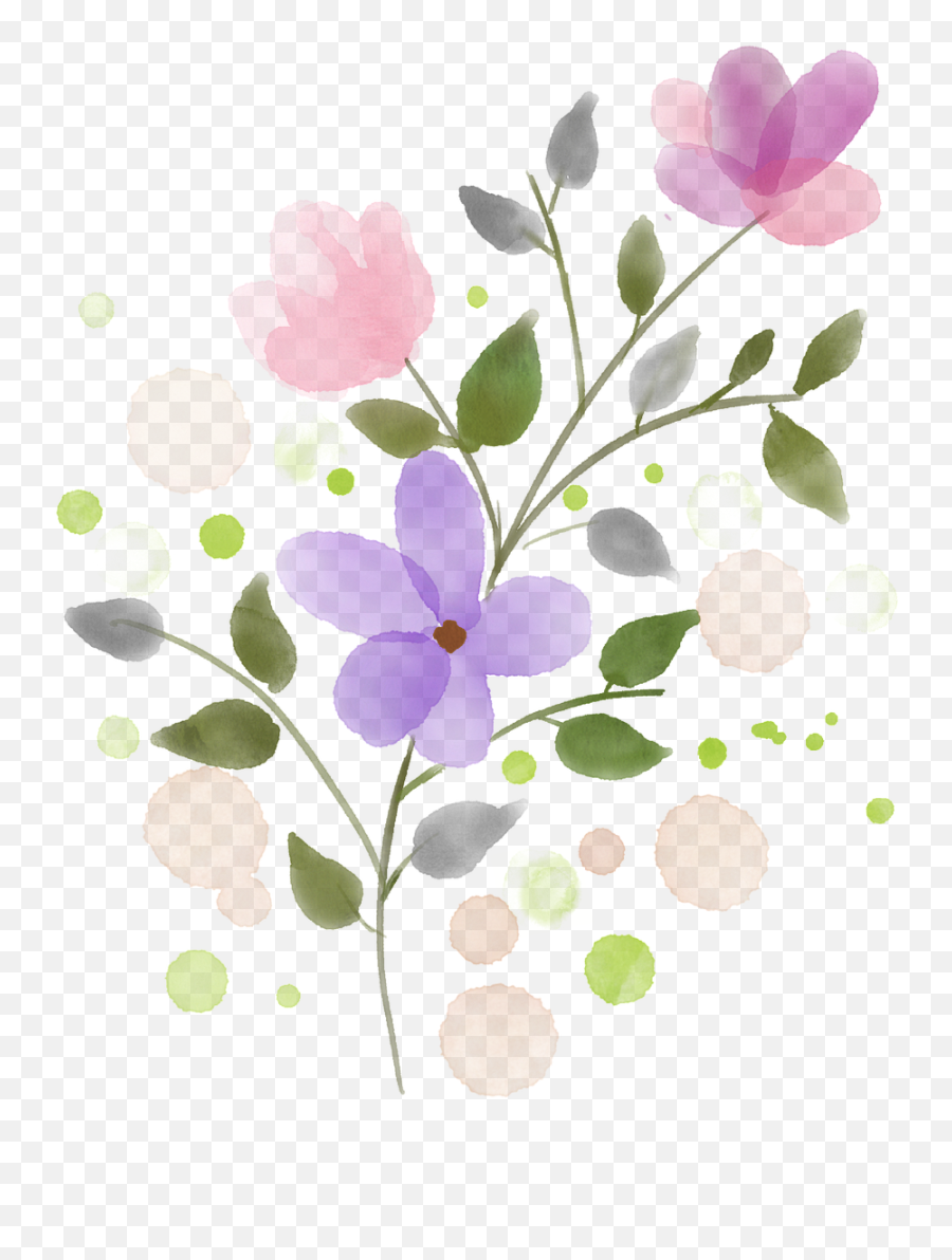 Spring Watercolour Flowers - Free Image On Pixabay Spring Watercolor Flowers Emoji,Watercolor Png