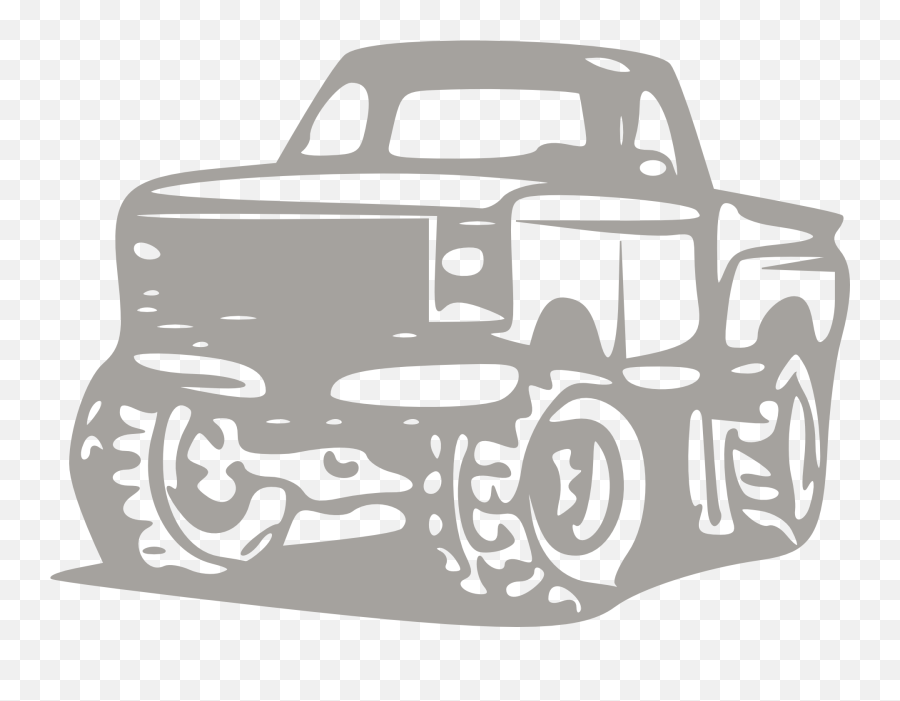 Drawing Of An Off - Road Vehicle On A White Background Free Pickup Truck Off Road Png Emoji,Road Transparent Background