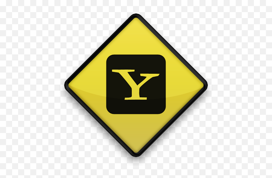 097746 Square Yahoo Logo 102869 Yellow Road Sign 128px - Yahoo Emoji,Yahoo Logo