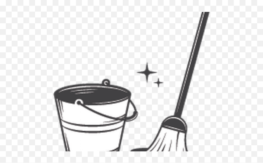 Vintage Clipart Cleaning - Transparent Bucket And Mop Png Transparent Mop And Bucket Clipart Emoji,Cleaning Clipart