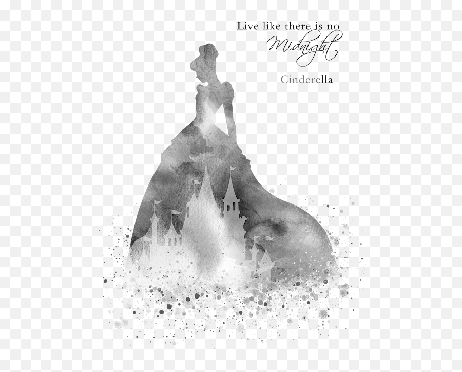 Cinderella Quote Watercolor Bw Fleece Blanket Emoji,Cinderella Transparent