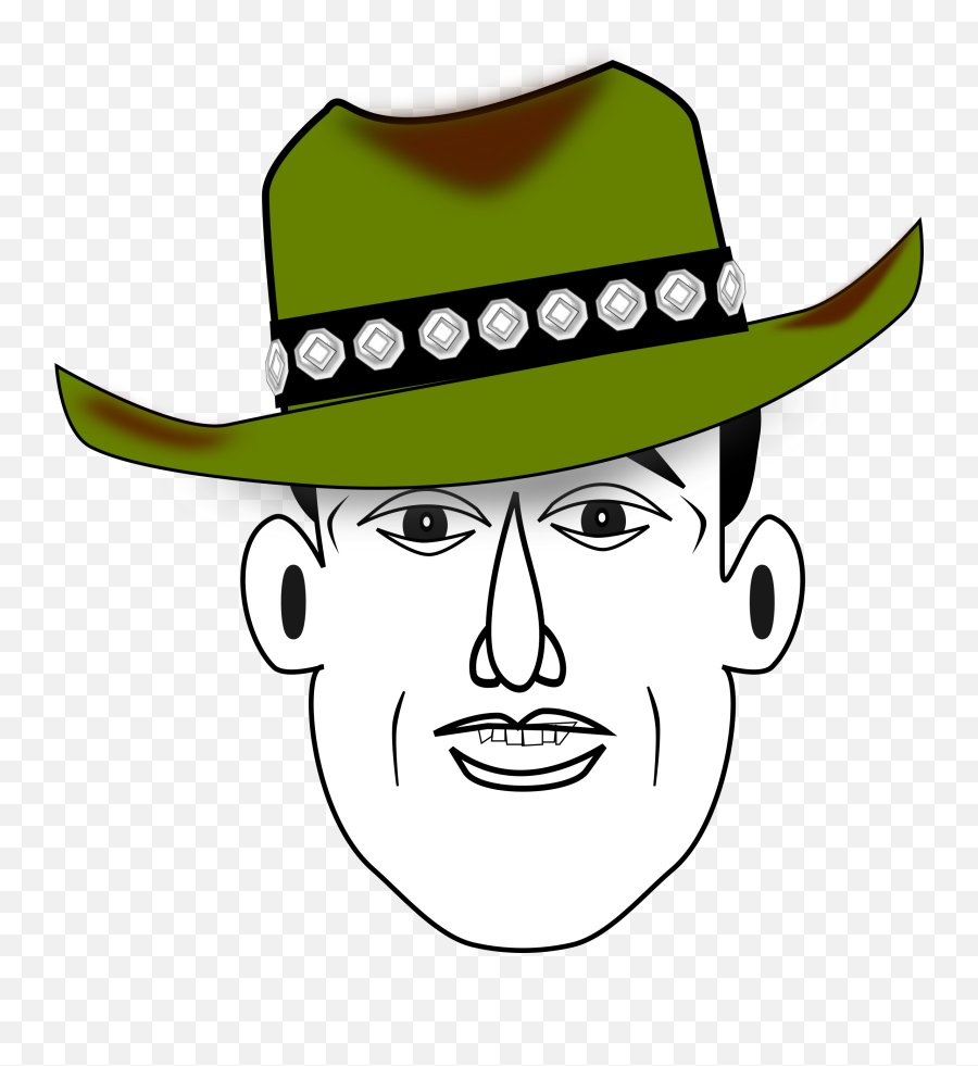 Big Image - Cartoon Topi Emoji,Cowboy Clipart