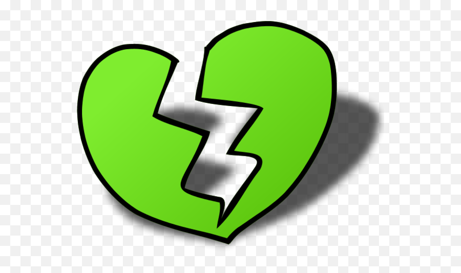 Broken Heart Cliparts - Emoji Png Png Clipart Green Broken Heart,Broken Heart Clipart