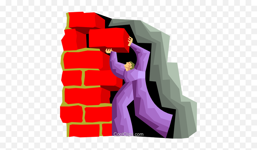 Business Man Building Wall Royalty Free Vector Clip Art Emoji,Walls Clipart