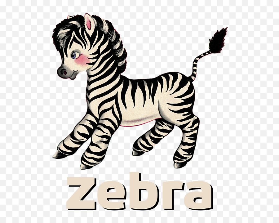 Cute Baby Zebra Pattern Vintage Book Illustration Pattern T Emoji,Zebras Clipart
