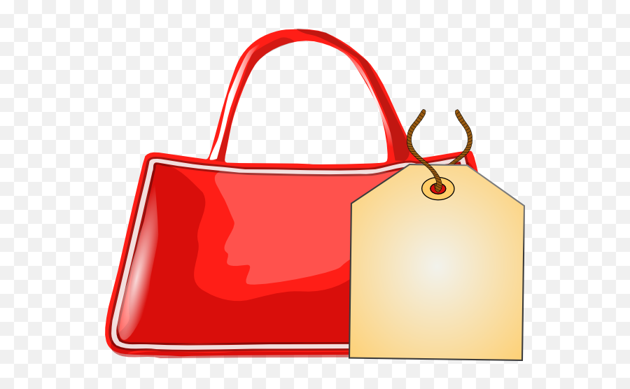 Bag With Tag Clip Art At Clker - Bag Has A Tag Emoji,Tag Clipart