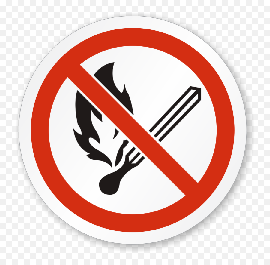 With Fire Clipart - Fire Naked Light And Smoking Prohibited Emoji,Do Not Sign Png