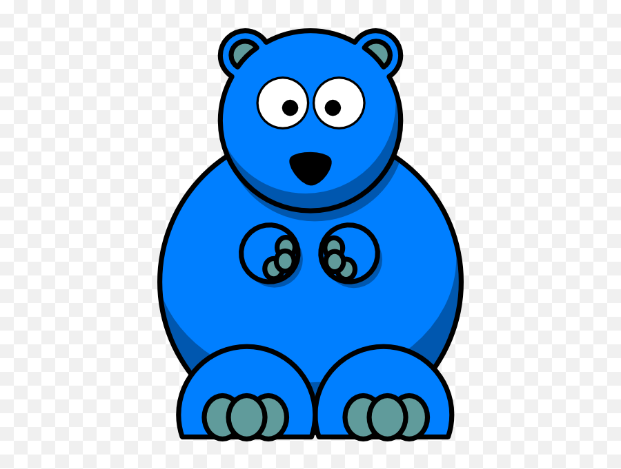 Blue Bear Clip Art At Clkercom - Vector Clip Art Online Emoji,Baby Bear Clipart
